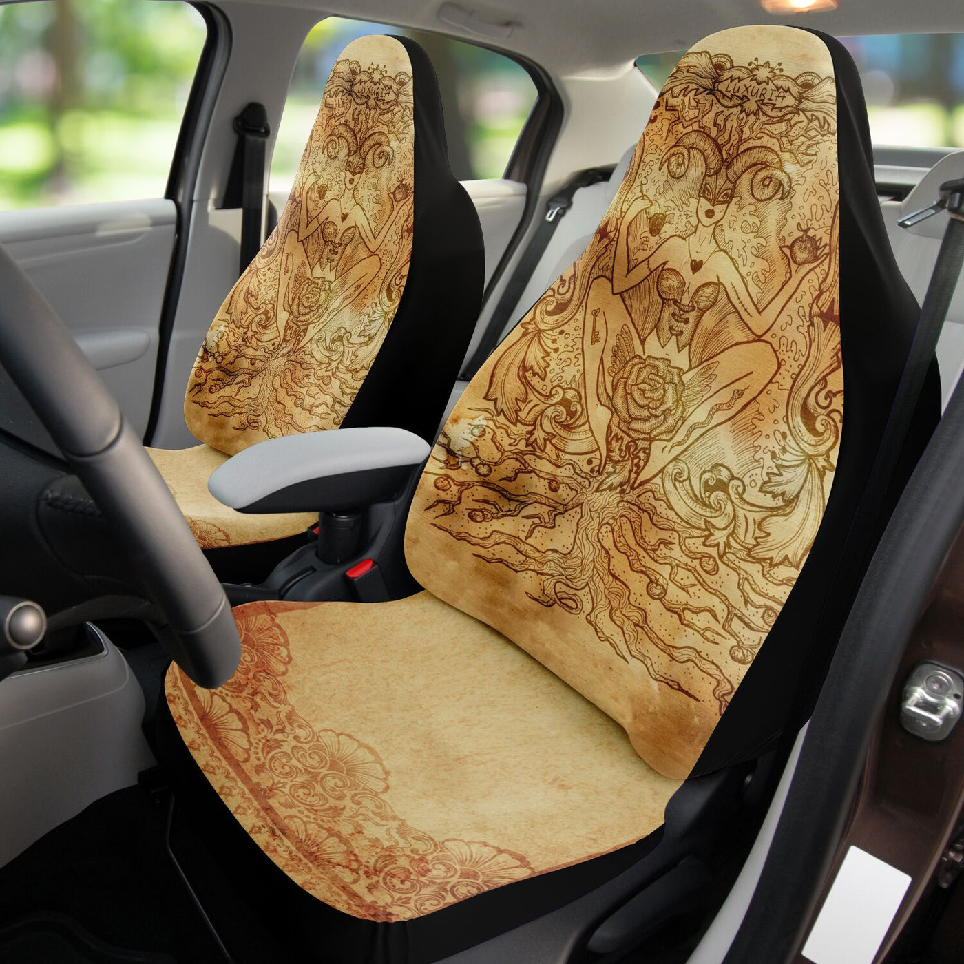 Dark Slate Gray Lilith Lust Gothic | Car Seat Covers