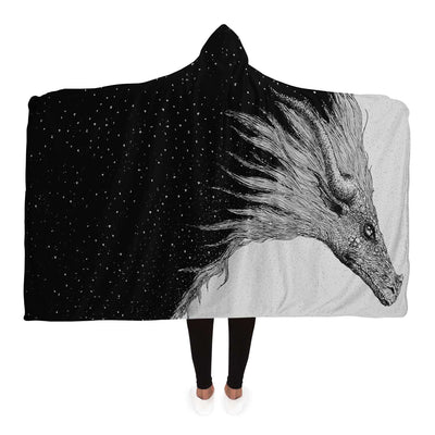 Gray Dragon Blanket Galaxy Dragon | Hooded Blanket