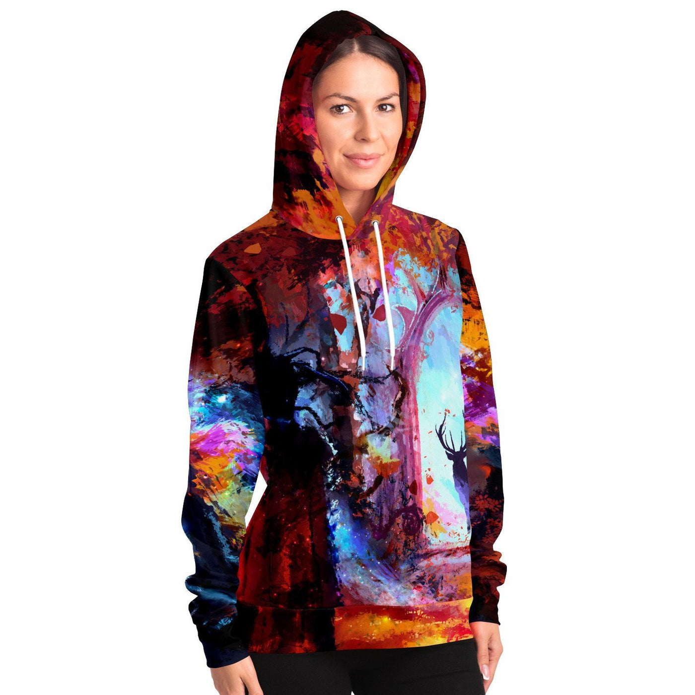 Dark Salmon Majestic Forest | Athletic Hoodie