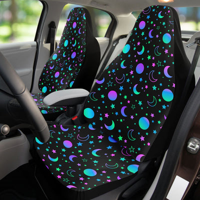 Black Tie Dye Moons & Celestial Bodies 1 | Car Seat Covers
