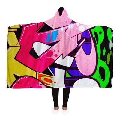 Thistle graffiti 27 Hooded Blanket-Frontside-Design_Template copy
