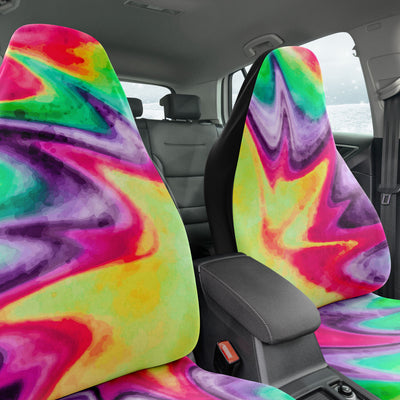 Dark Slate Gray Bright Dirty Tie Dye | Car Seat Covers
