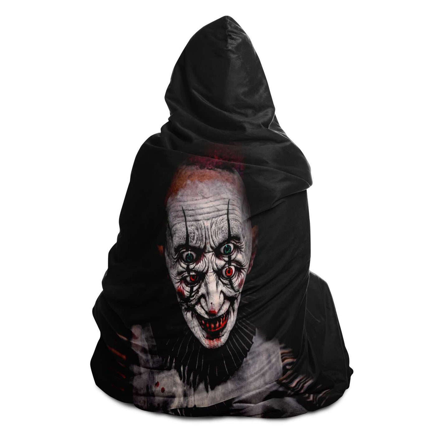 Black Creepy Clown | Hooded Blanket