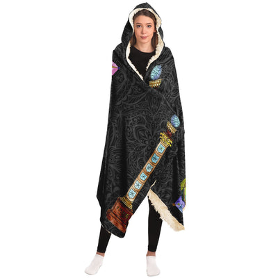 Dark Slate Gray witchy 29 Hooded Blanket-Frontside-Design_Template copy