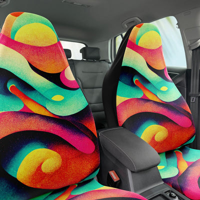 Coral Flowing Tie Dyer Pop Art | Car Seat Covers