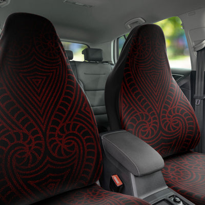 Dark Slate Gray Tribal Line Art 10 | Car Seat Covers