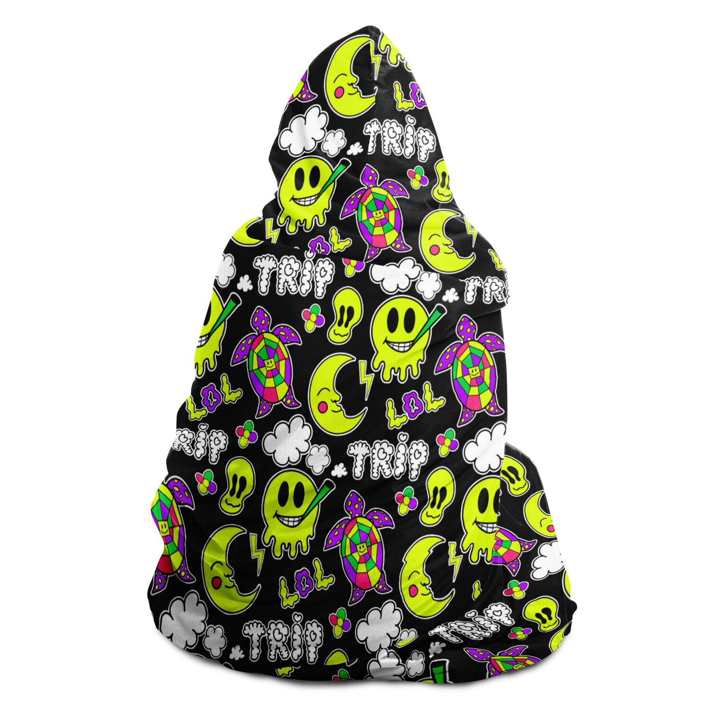 Black hippie 21 Hooded Blanket-Frontside-Design_Template copy