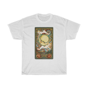 Light Gray The Moon Tarot Card | T-Shirt