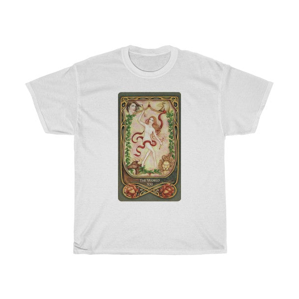 Light Gray The World Tarot Card Tarot Shirt | T-Shirt