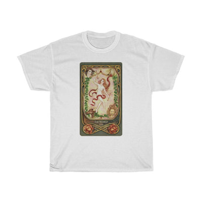 Light Gray The World Tarot Card Tarot Shirt | T-Shirt
