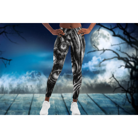 Dark Slate Gray Eye Monster | Leggings
