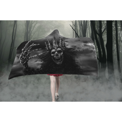 Dark Slate Gray Horrorcore Evil Queen Halloween | Hooded Blanket