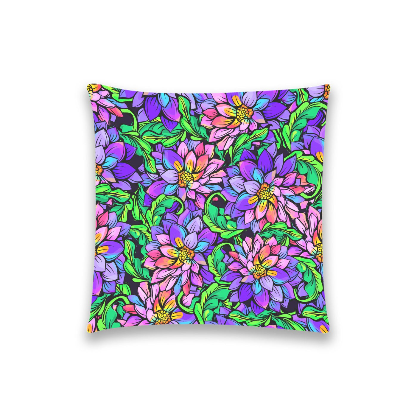 Thistle Tie Dye Neon Lotus Flower | Pillow Case