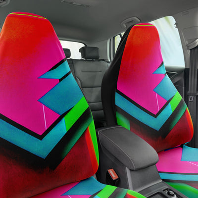Dark Slate Gray Futuristic Neon 1 | Car Seat Covers