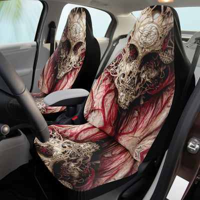 Dark Slate Gray Skull Decor Gate Keeper In Flesh | Car Seat Covers