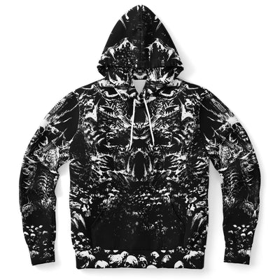Black Skull Art Skull And Bones Sweatshirt | Athletic Hoodie