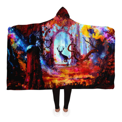 Black Majestic Forest | Hooded Blanket