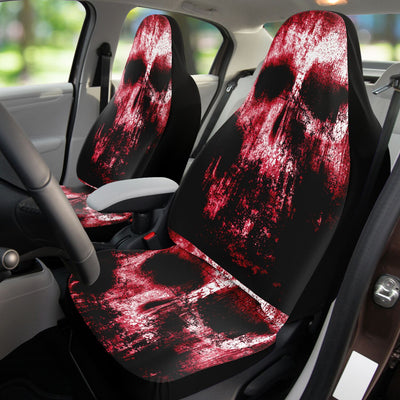 Rosy Brown Grunge Skulls Red Horror | Car Seat Covers