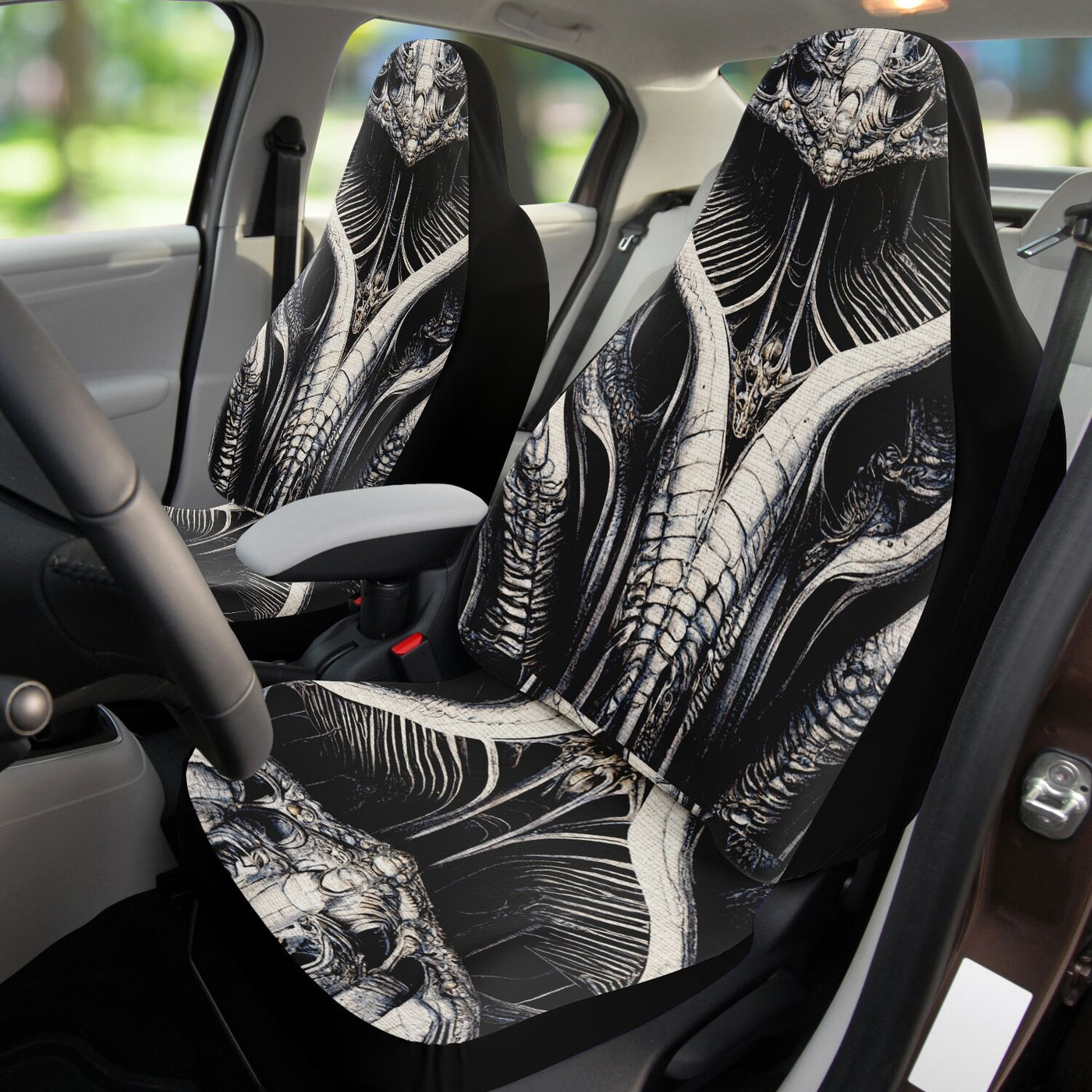 Black Thone Of Bones 5 Gothic | Car Seat Covers