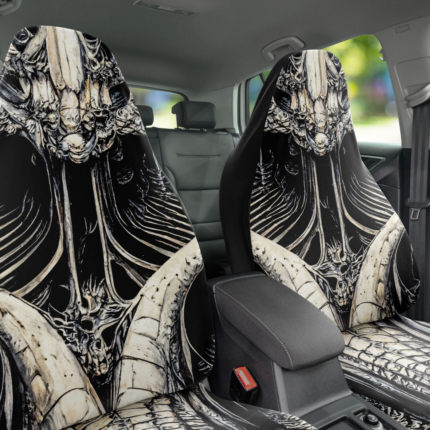 Dark Slate Gray Thone Of Bones 3 Gothic | Car Seat Covers
