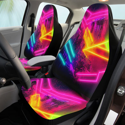 Pale Violet Red Futuristic Neon 4 | Car Seat Covers