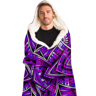 Plum Festival Clothes Tribal Lines 16 | Hooded Blanket