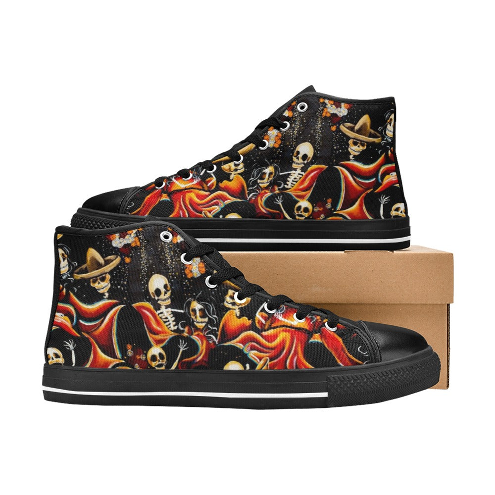 Rosy Brown Cinco De Mayo | Women's Classic High Top Canvas Shoes