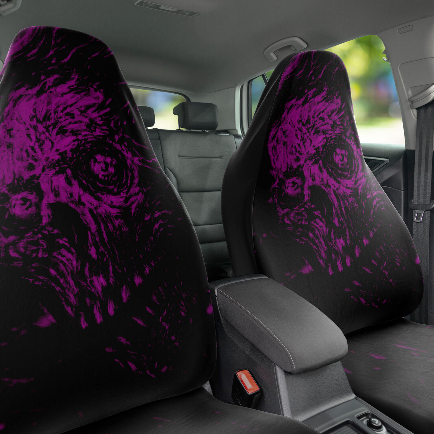 Dark Slate Gray Purple Zombie Illustration | Car Seat Covers