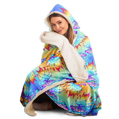 Light Gray hippie 17 Hooded Blanket-Frontside-Design_Template copy