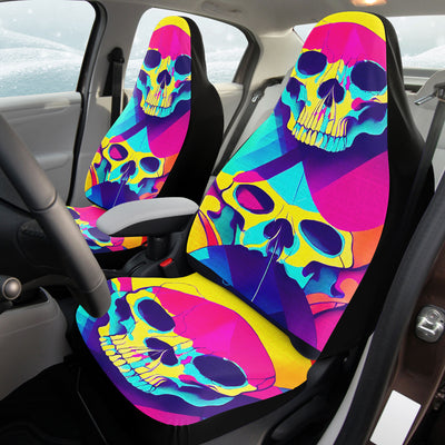 Tan Tie Dye Skulls 13 Skull Decor | Car Seat Covers