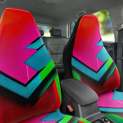 Dark Slate Gray Futuristic Neon 1 | Car Seat Covers
