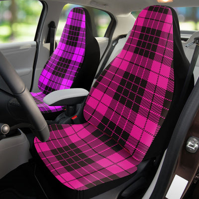 Pale Violet Red Pastel Goth Plaid Purple & Pink | Car Seat Covers