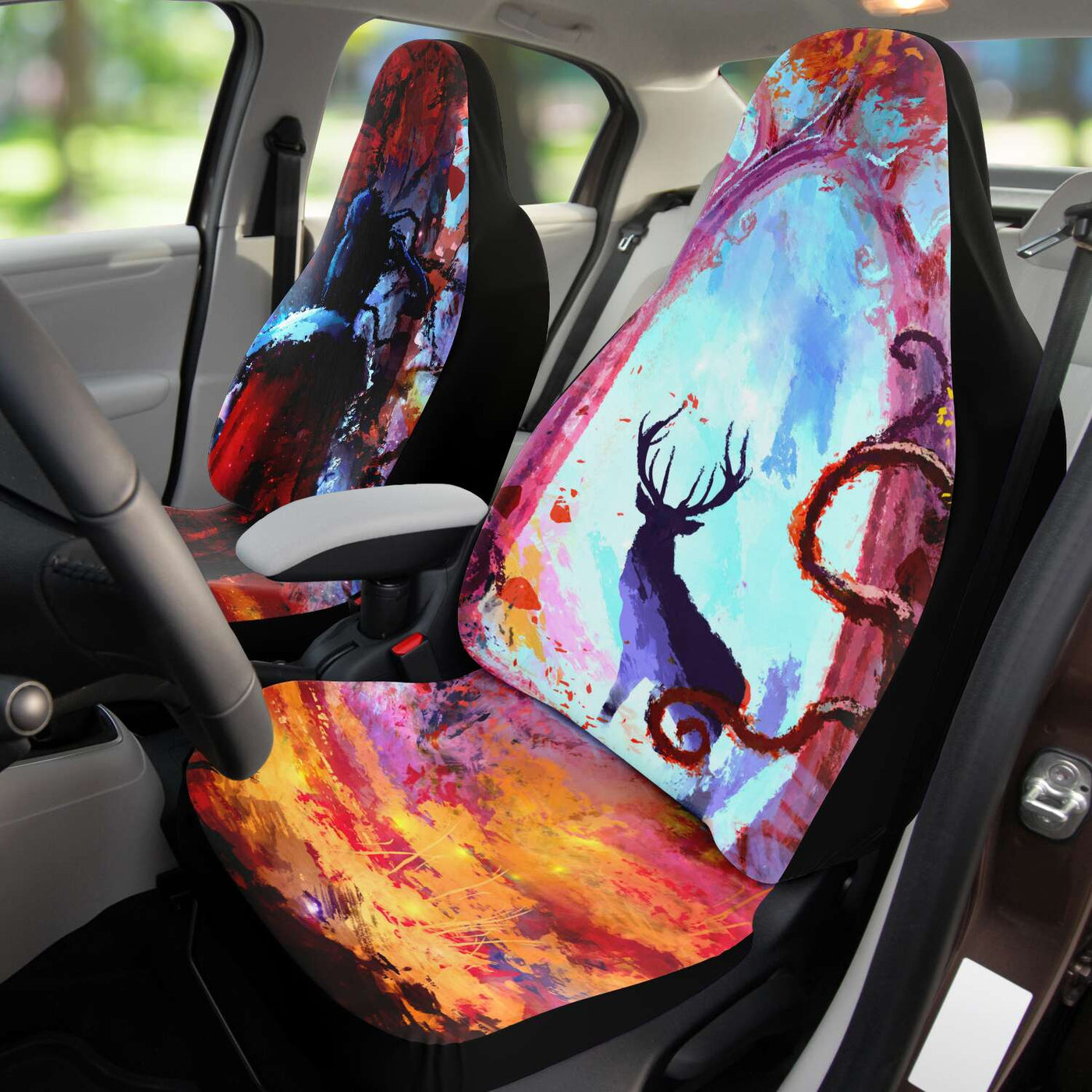 Dark Slate Gray Majestic Forest | Car Seat Covers
