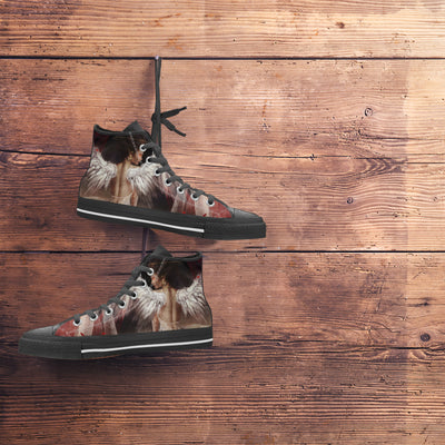 Rosy Brown Angelic Black | Women's Classic High Top Canvas Shoes