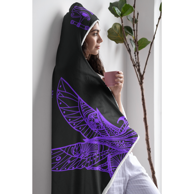 Gray egyptian 3 Hooded Blanket-Frontside-Design_Template copy