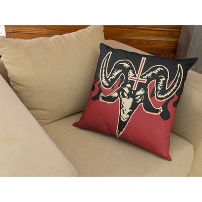 Rosy Brown Baphomet Red & Purple | Pillow Cases