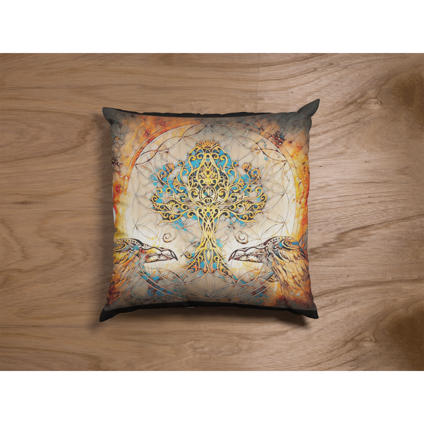 Dim Gray Tree Of Life Mosaic |  Pillow Cases