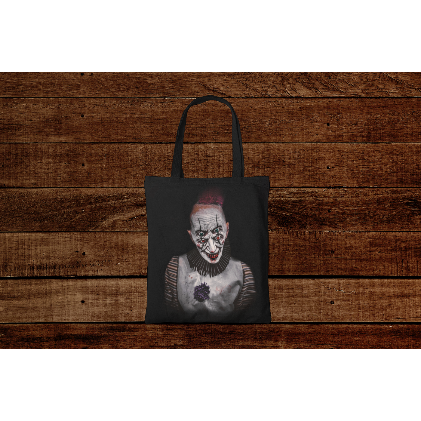 Dark Slate Gray Creepy Clown | Tote Bag