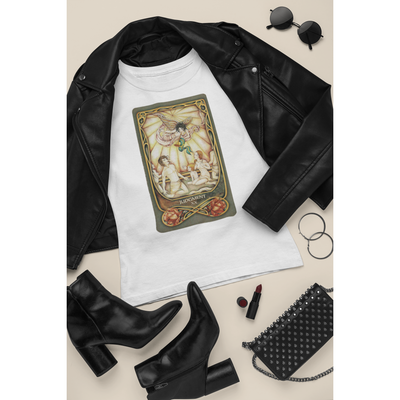 Light Gray Judgement Tarot Card | T-Shirt