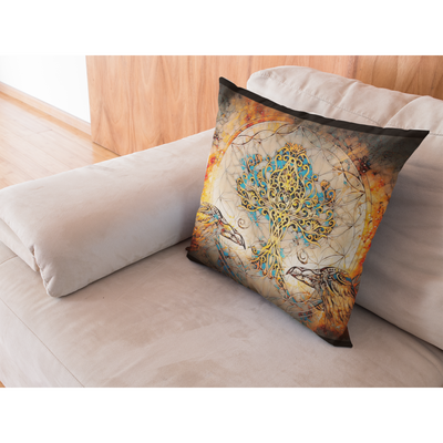 Tan Tree Of Life Mosaic |  Pillow Cases