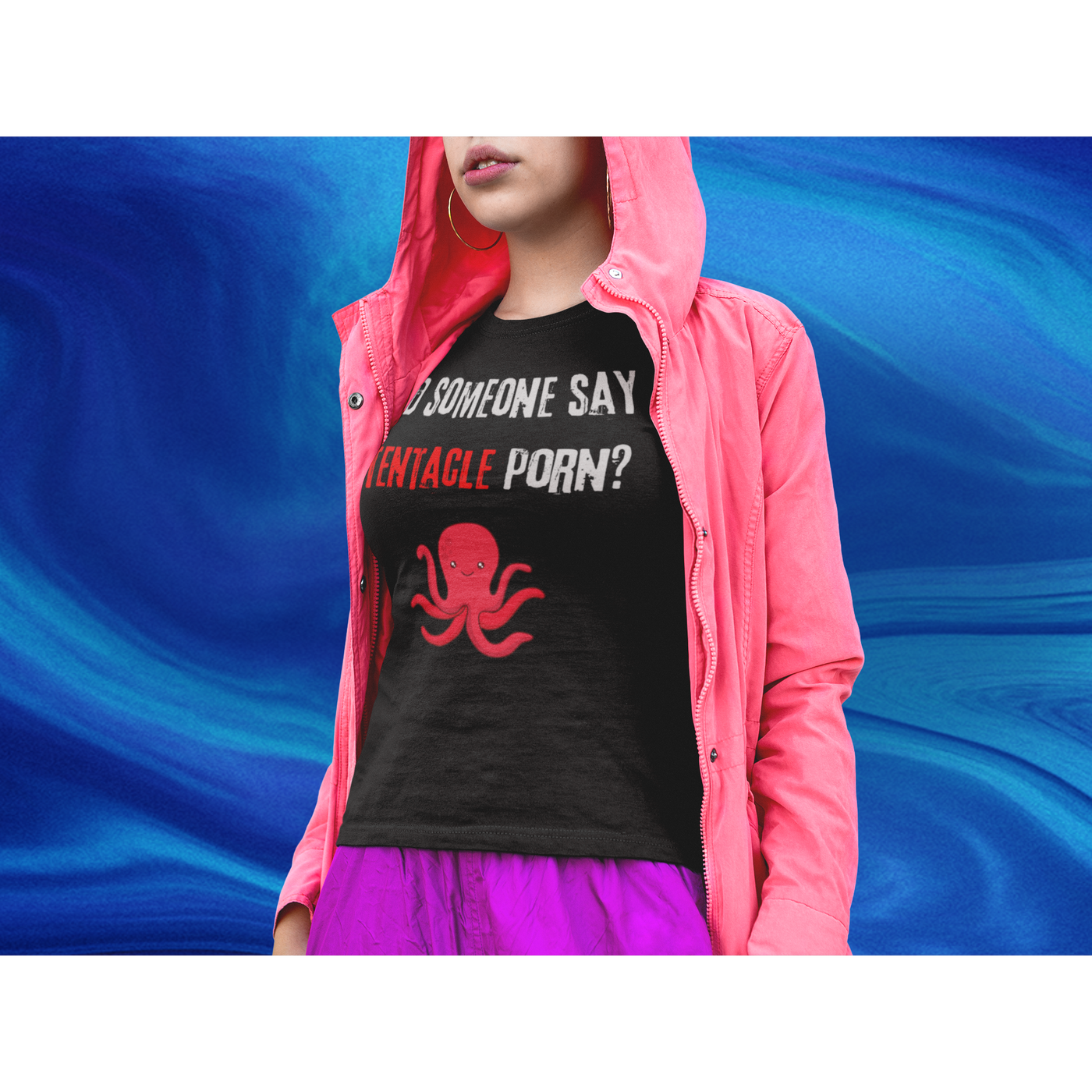 Pale Violet Red Funny Tentacle Porn Tee | T-Shirt